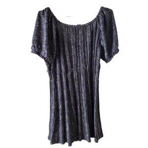 Max Edition Charcoal Gray Short Sleeve Tunic Lightweight Sweater Top